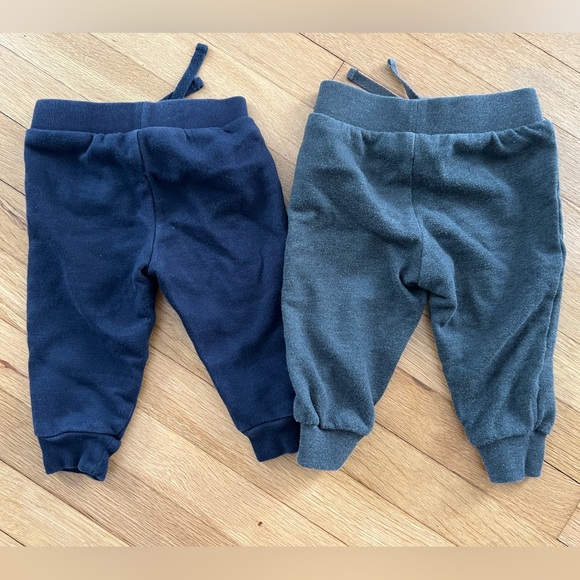 Baby Gap 12-18 mo joggers sweatpants navy and grey - Picture 3 of 5